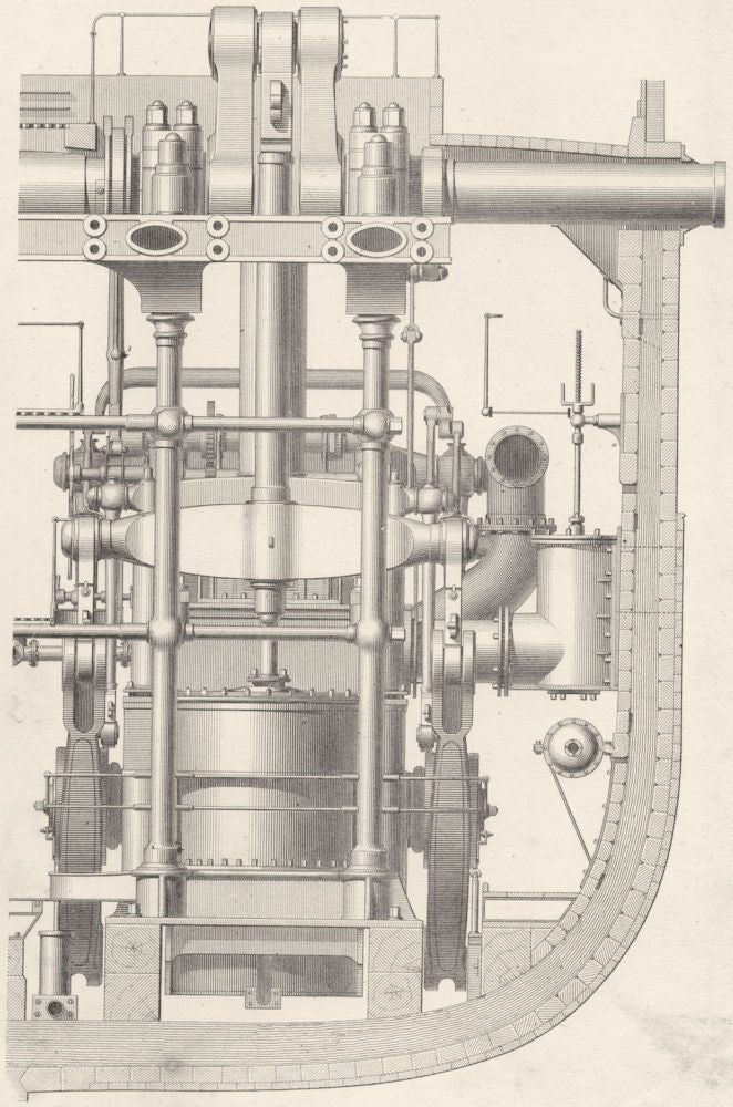 SHIP. Steam- Engine. Engines Brit. N American Royal Mail ship Arabia 1880